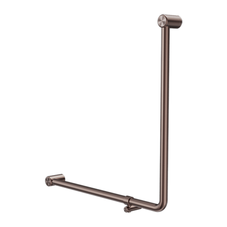 MECCA Care 32mm 90Degree NZ4121 Accessible Toilet Grab Rail 750X750mm - Hera Bathware X Nero Tapware NRCR3290BBZ | Brushed BronzeGrab Rail Only