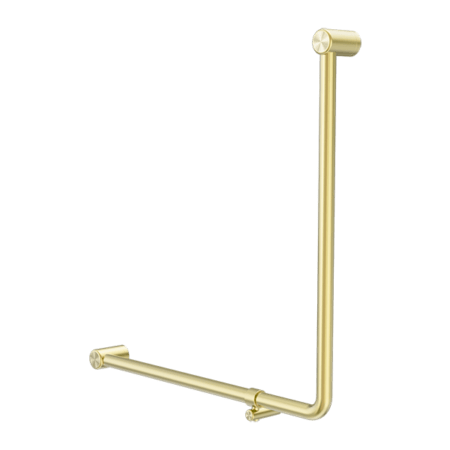 MECCA Care 32mm 90Degree NZ4121 Accessible Toilet Grab Rail 750X750mm - Hera Bathware X Nero Tapware NRCR3290BBG | Brushed GoldGrab Rail Only