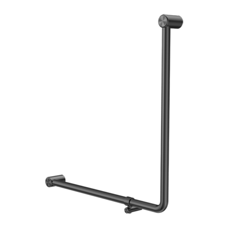 MECCA Care 32mm 90Degree NZ4121 Accessible Toilet Grab Rail 750X750mm - Hera Bathware X Nero Tapware NRCR3290BGM | Gun MetalGrab Rail Only