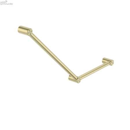 MECCA CARE 32MM AMBULANT TOILET GRAB RAIL 45 DEGREE 750X450MM NRCR3245A - Hera BathwareBrushed Gold