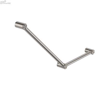 MECCA CARE 32MM AMBULANT TOILET GRAB RAIL 45 DEGREE 750X450MM NRCR3245A - Hera BathwareBrushed Nickel