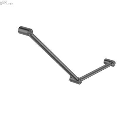 MECCA CARE 32MM AMBULANT TOILET GRAB RAIL 45 DEGREE 750X450MM NRCR3245A - Hera BathwareGun Metal