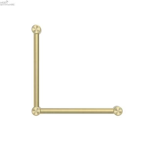 MECCA CARE 32MM AMBULANT TOILET GRAB RAIL 90 DEGREE 450X450MM NRCR3290A - Hera BathwareBrushed Gold