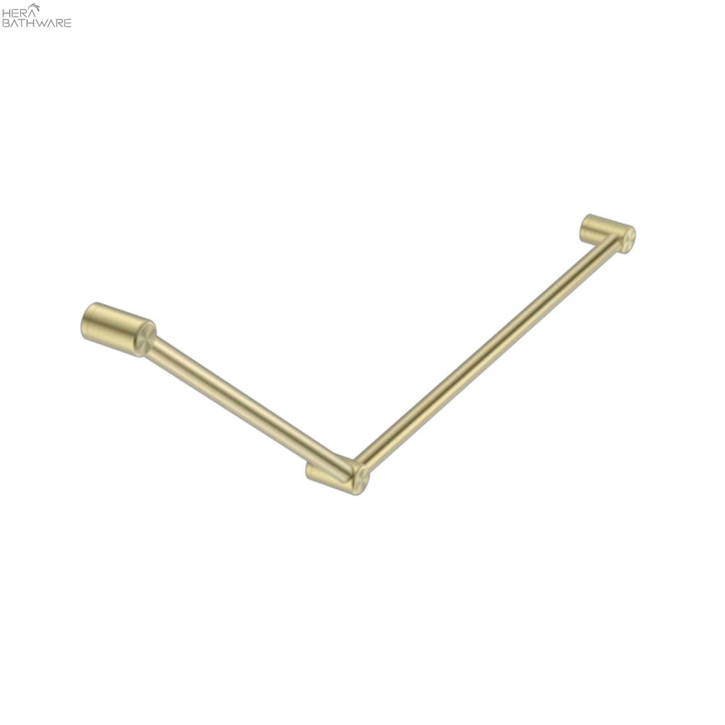 MECCA CARE 32MM DDA GRAB RAIL SET 45 DEGREE 750X900MM - Hera BathwareBrushed Gold