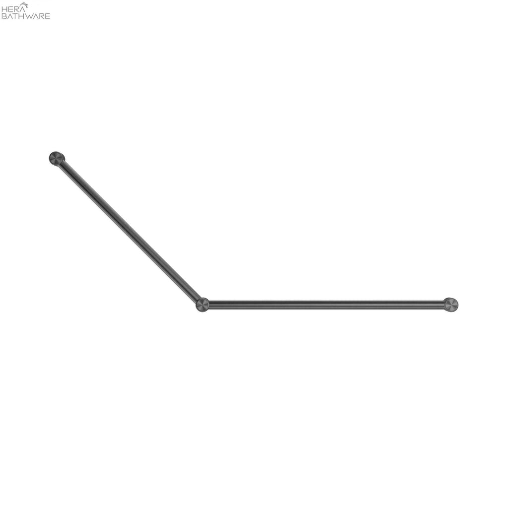 MECCA CARE 32MM DDA GRAB RAIL SET 45 DEGREE 750X900MM - Hera BathwareGun Metal