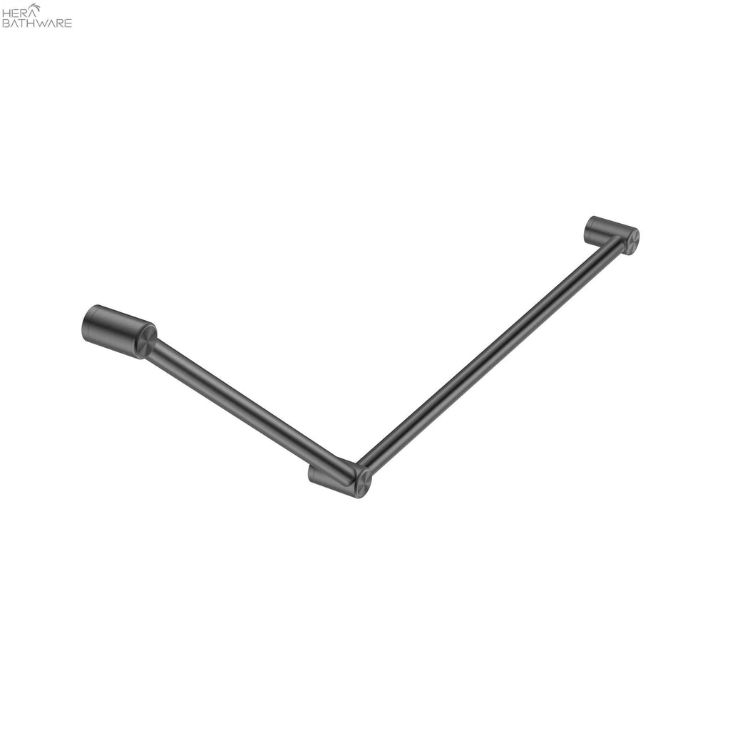 MECCA CARE 32MM DDA GRAB RAIL SET 45 DEGREE 750X900MM - Hera BathwareGun Metal