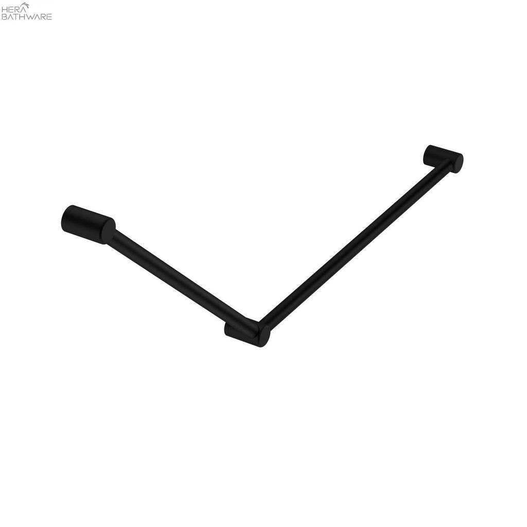 MECCA CARE 32MM DDA GRAB RAIL SET 45 DEGREE 750X900MM - Hera BathwareMatte Black