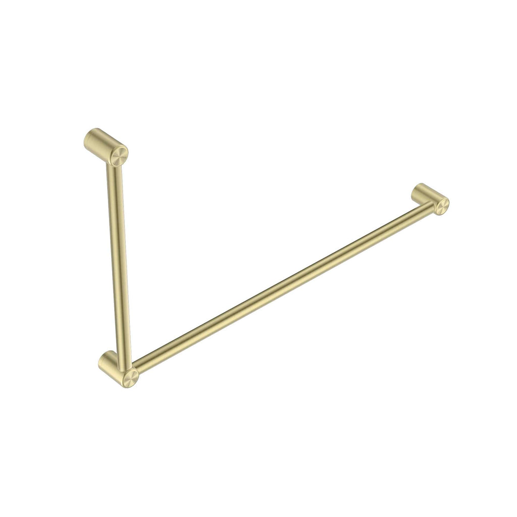 Mecca Care 32mm DDA Toilet Grab Rail Set 90 Degree 600x1000mm - Hera BathwareBrushed Gold