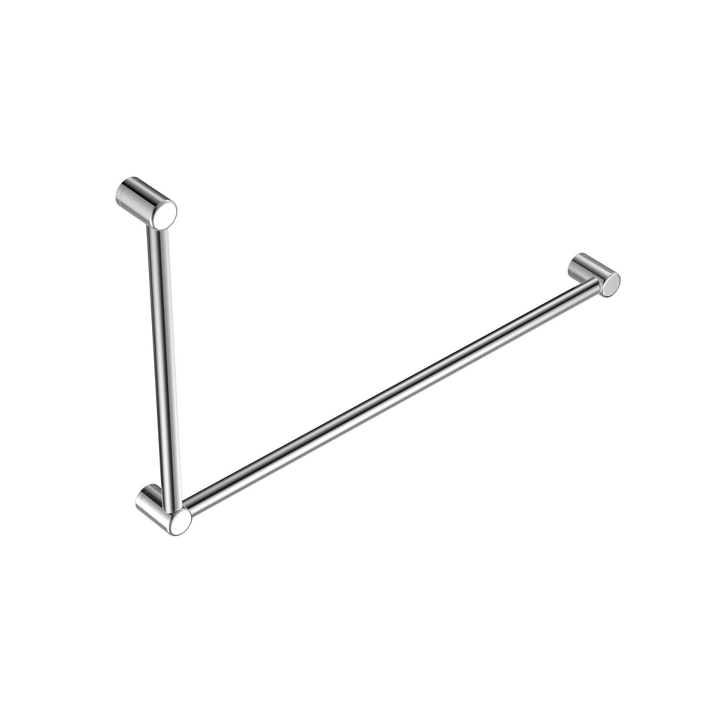 Mecca Care 32mm DDA Toilet Grab Rail Set 90 Degree 600x1000mm - Hera BathwareChrome