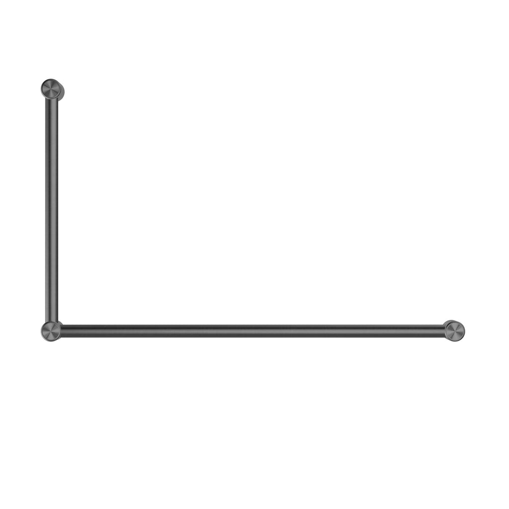 Mecca Care 32mm DDA Toilet Grab Rail Set 90 Degree 600x1000mm - Hera BathwareGun Metal