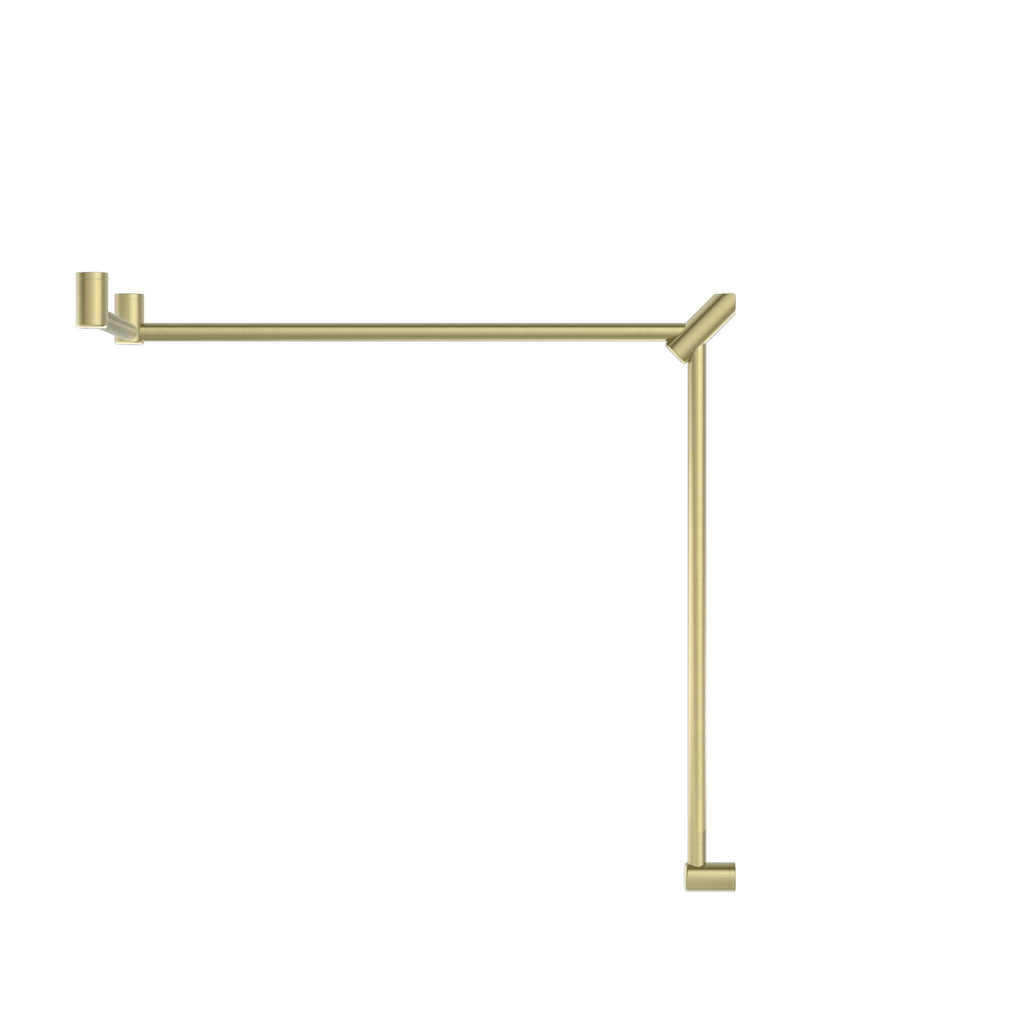 Mecca Care 32mm DDA Toilet Grab Rail Set 90 Degree Continuous 600x1065x1025mm - Hera BathwareChrome