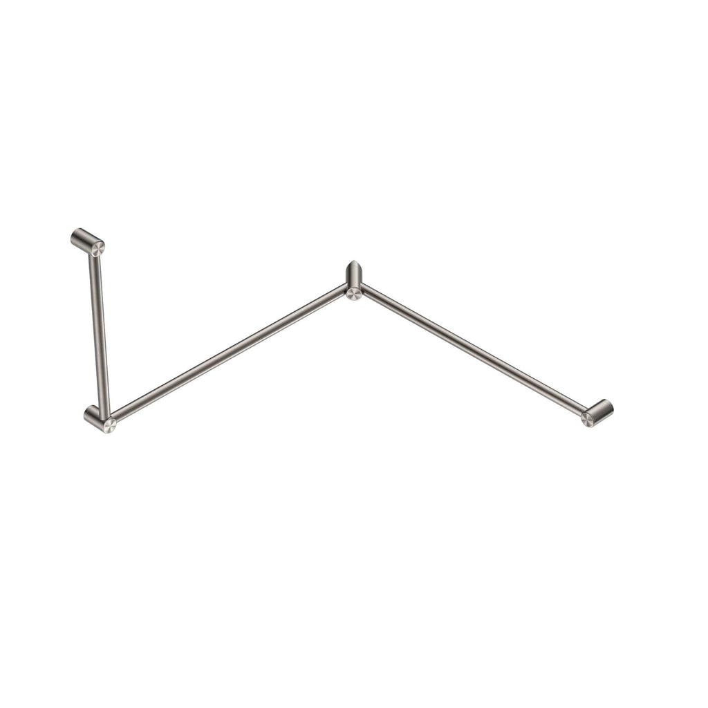 Mecca Care 32mm DDA Toilet Grab Rail Set 90 Degree Continuous 600x1065x1025mm - Hera BathwareChrome
