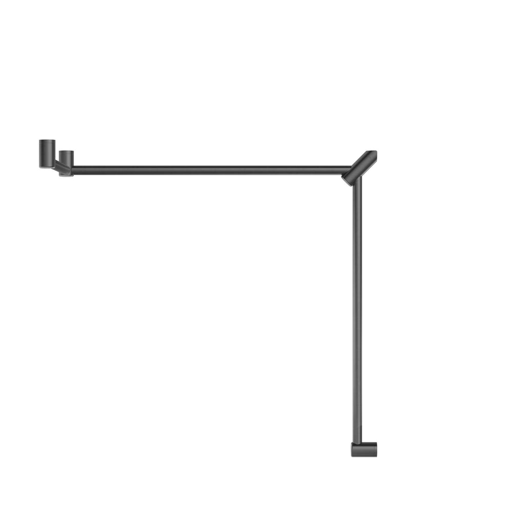 Mecca Care 32mm DDA Toilet Grab Rail Set 90 Degree Continuous 600x1065x1025mm - Hera BathwareChrome