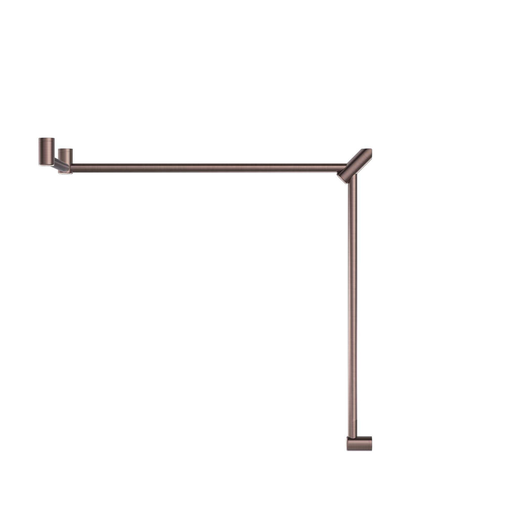 Mecca Care 32mm DDA Toilet Grab Rail Set 90 Degree Continuous 600x1065x1025mm - Hera BathwareChrome