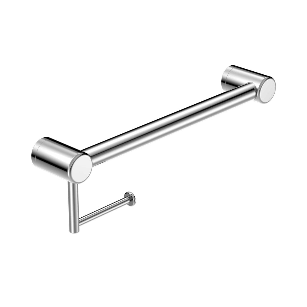 Mecca Care 32mm Grab Rail with Toilet Roll Holder 450mm - Hera BathwareChrome