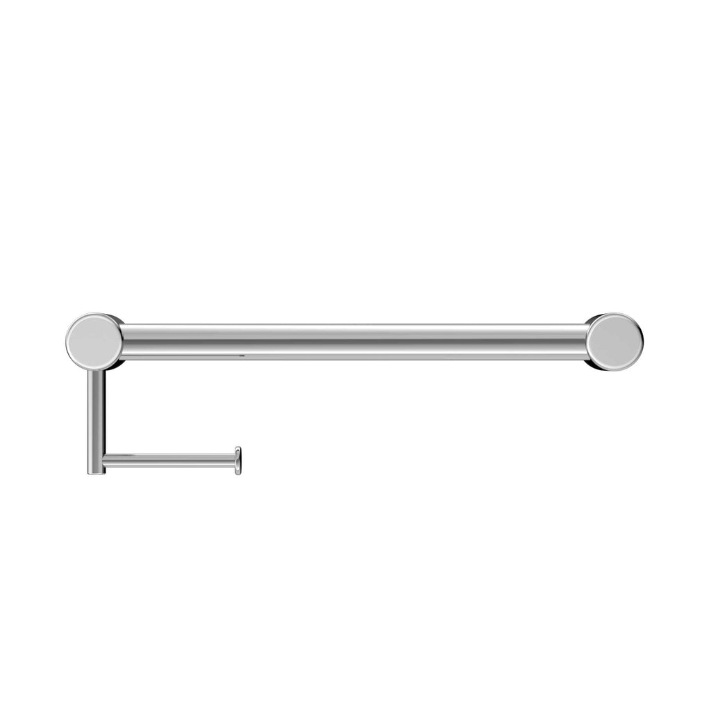 Mecca Care 32mm Grab Rail with Toilet Roll Holder 450mm - Hera BathwareMatte Black