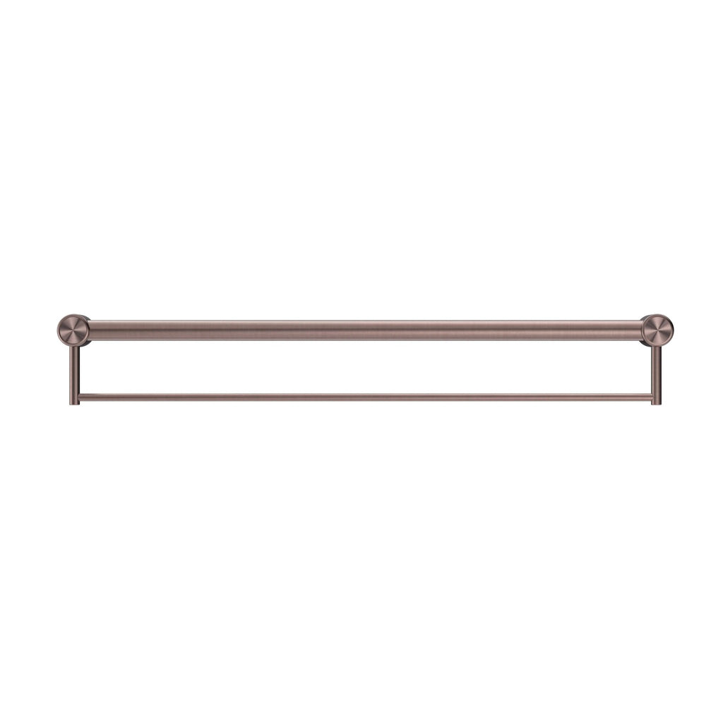 Mecca Care 32mm Grab Rail with Towel Holder 900mm - Hera BathwareBrushed Gold