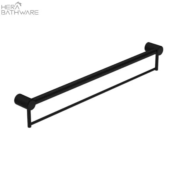 Mecca Care 32mm Grab Rail with Towel Holder 900mm - Hera BathwareMatte Black