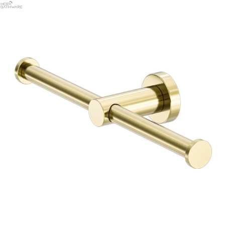 MECCA Double Toilet Roll Holders - Hera BathwareBrushed Gold