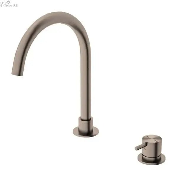 MECCA Hob Round Spout Basin Mixer - Hera BathwareBrushed Bronze