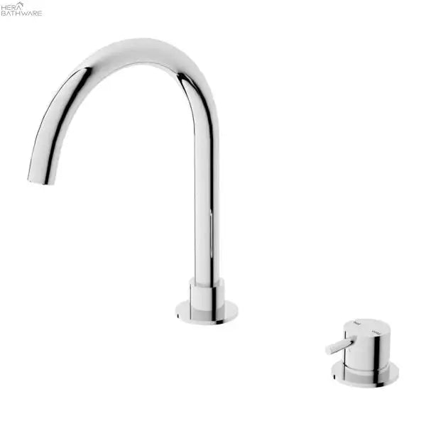 MECCA Hob Round Spout Basin Mixer - Hera BathwareChrome