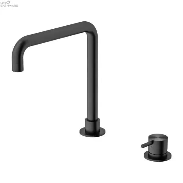 MECCA Hob Square Spout Basin Mixer - Hera BathwareGun Metal