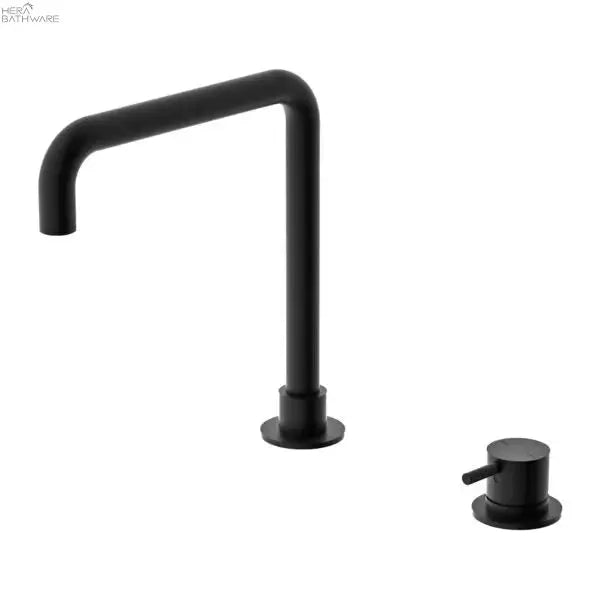 MECCA Hob Square Spout Basin Mixer - Hera BathwareMatte Black