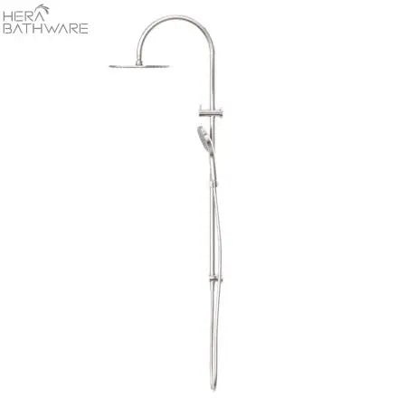 Mecca Twin Shower with Air shower II - Hera BathwareBrushed Nickel
