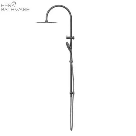 Mecca Twin Shower with Air shower II - Hera BathwareGun Metal