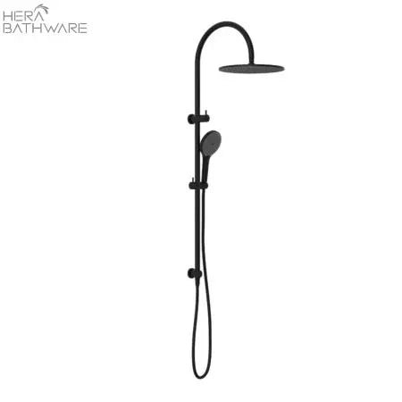 Mecca Twin Shower with Air shower II - Hera BathwareMatte Black