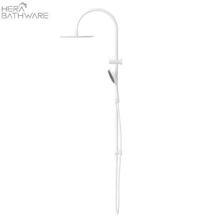 Mecca Twin Shower with Air shower II - Hera BathwareMatte White