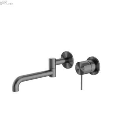 MECCA Wall Basin Mixers 225mm - Hera BathwareGun Metal