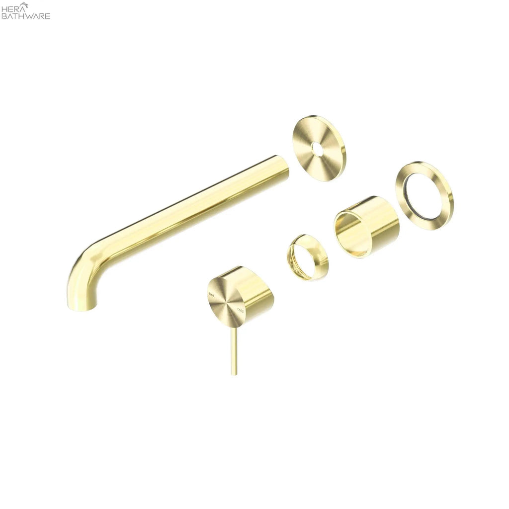 Mecca Wall Basin/Bath Mixer with Seperate Plate Trim Kits Only - Hera BathwareBrushed Gold120mm