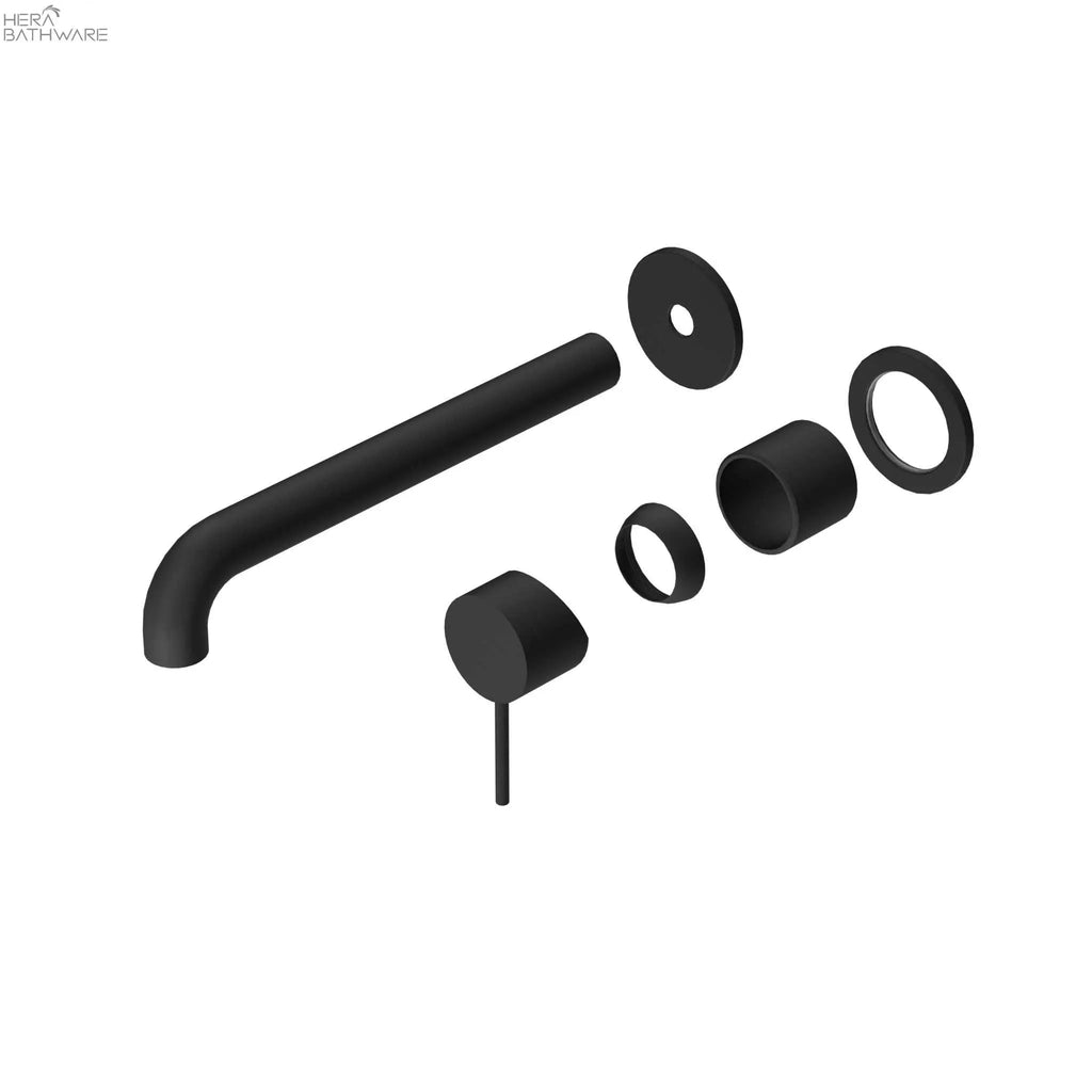 Mecca Wall Basin/Bath Mixer with Seperate Plate Trim Kits Only - Hera BathwareMatte Black120mm