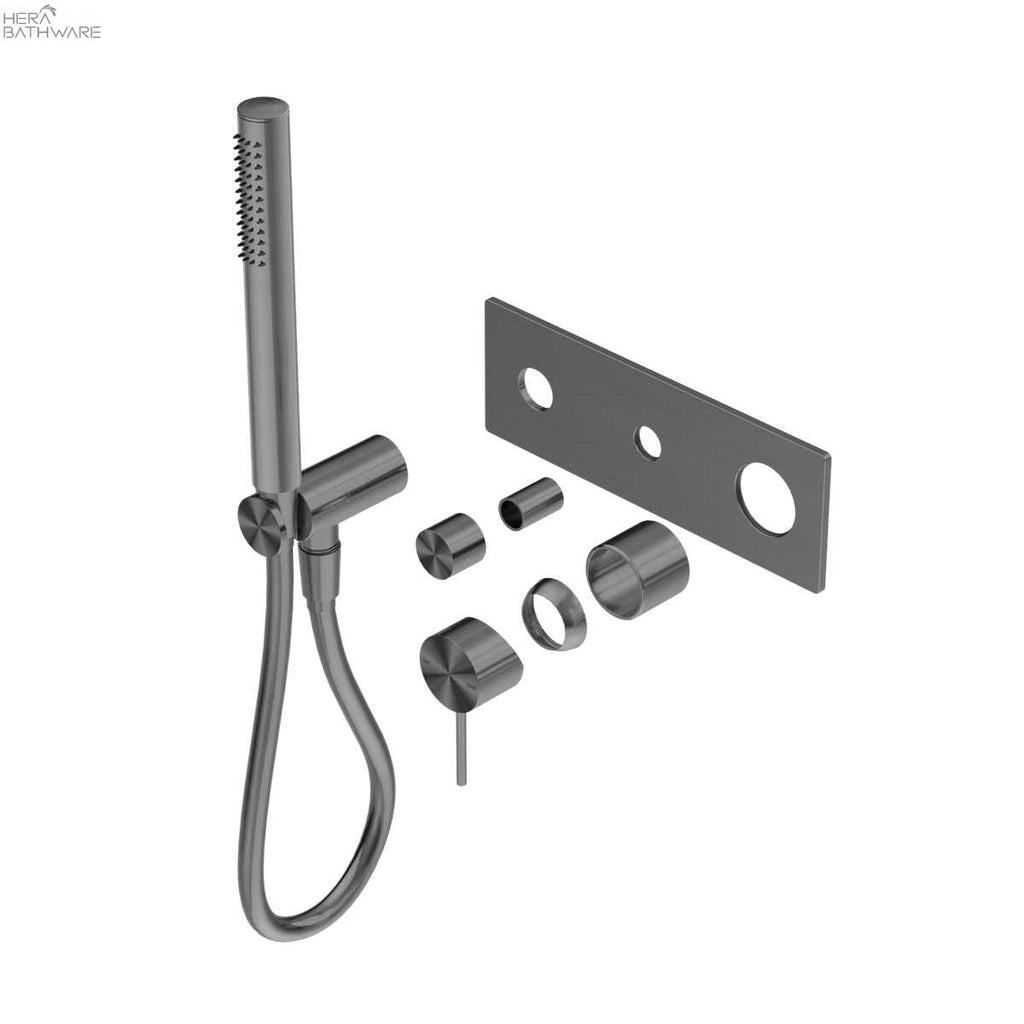 MECCA Wall Mount Handshower Divertor System - Trim Kits - Hera BathwareGun Metal