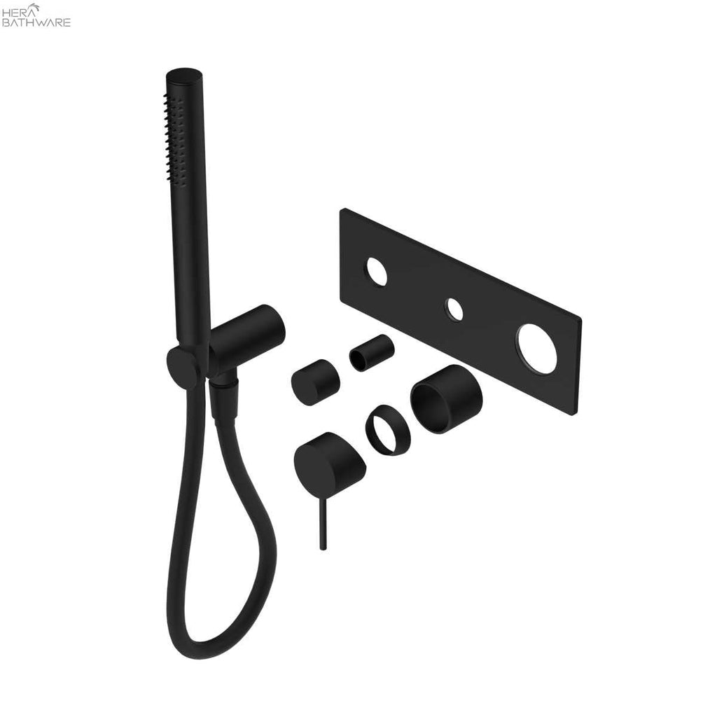 MECCA Wall Mount Handshower Divertor System - Trim Kits - Hera BathwareMatte Black