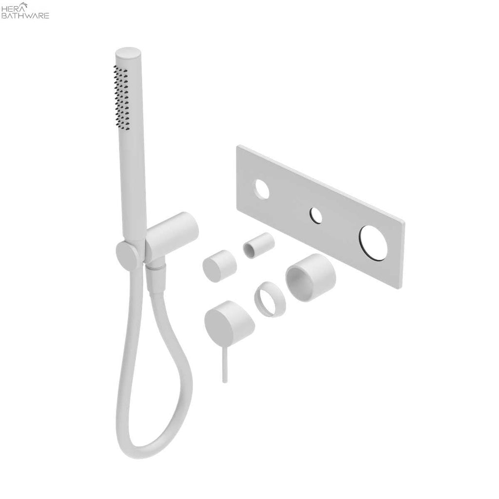 MECCA Wall Mount Handshower Divertor System - Trim Kits - Hera BathwareMatte White