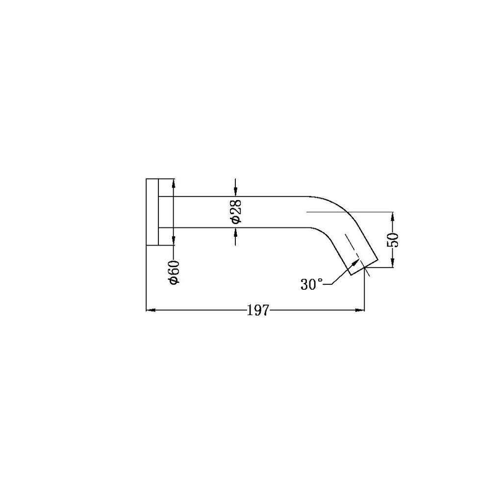 Mecca Wall Mount Sensor Tap - Hera BathwareMatte Black