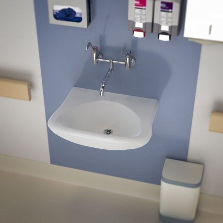 MEDICAL Wall Basin (GERMGARD®) | CAROMA - Hera Bathware3 Tap Hole