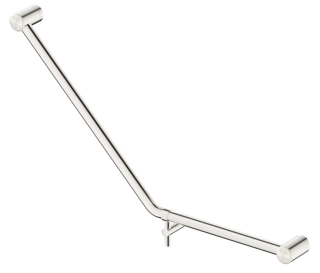 Mica Care Grab Rail – 45 Degree – 450x650mm - Hera Bathware X Bella Vista AMB - 45DE - 4565 - BN | Brushed Nickel