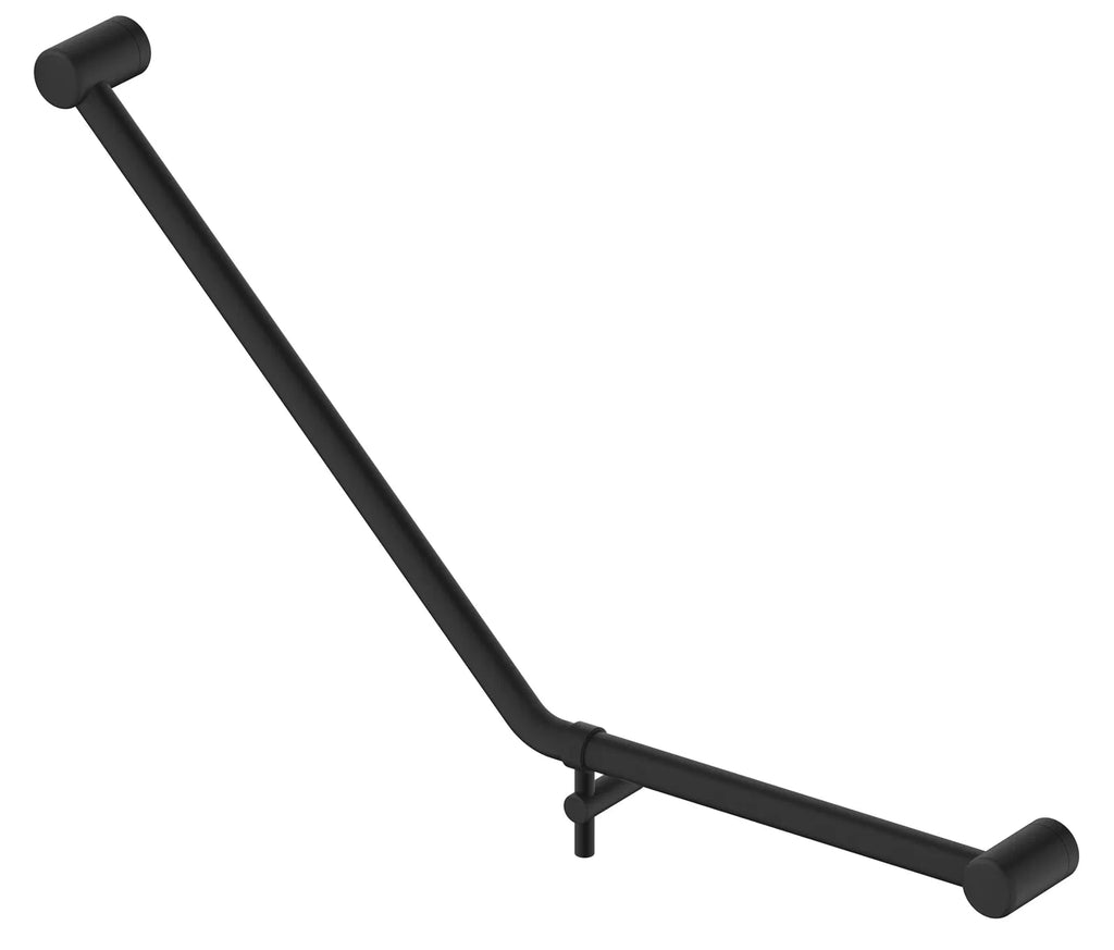 Mica Care Grab Rail – 45 Degree – 450x650mm - Hera Bathware X Bella Vista AMB - 45DE - 4565 - BLK | Matte Black