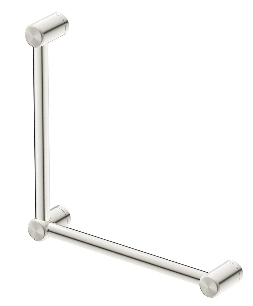 Mica Care Grab Rail – 90 Degree – 450x450mm - Hera Bathware X Bella Vista DDA - 90DE - 4545 - BN | Brushed Nickel