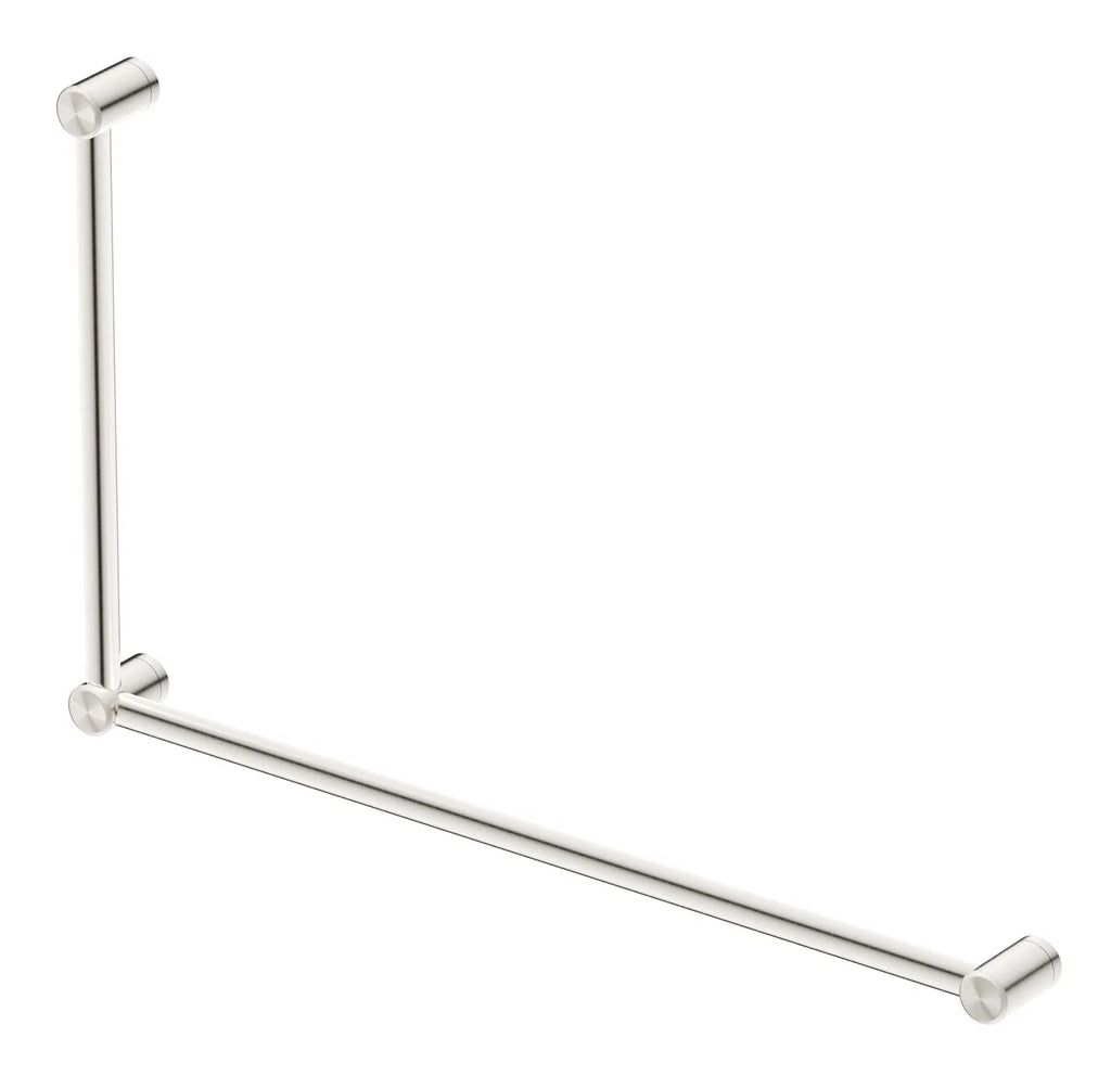 Mica Care Grab Rail – 90 Degree – 600x1000mm - Hera Bathware X Bella Vista DDA - 90DE - 6010 - BN | Brushed Nickel