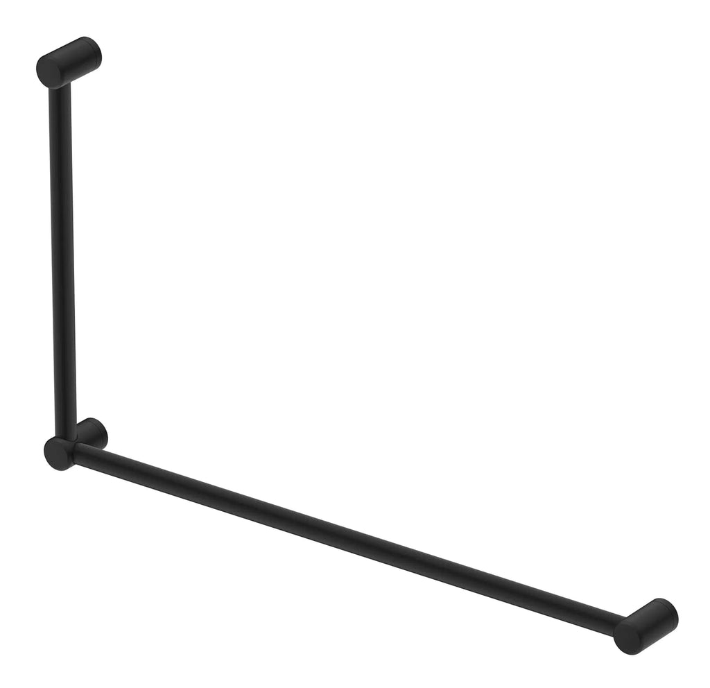 Mica Care Grab Rail – 90 Degree – 600x1000mm - Hera Bathware X Bella Vista DDA - 90DE - 6010 - BLK | Matte Black