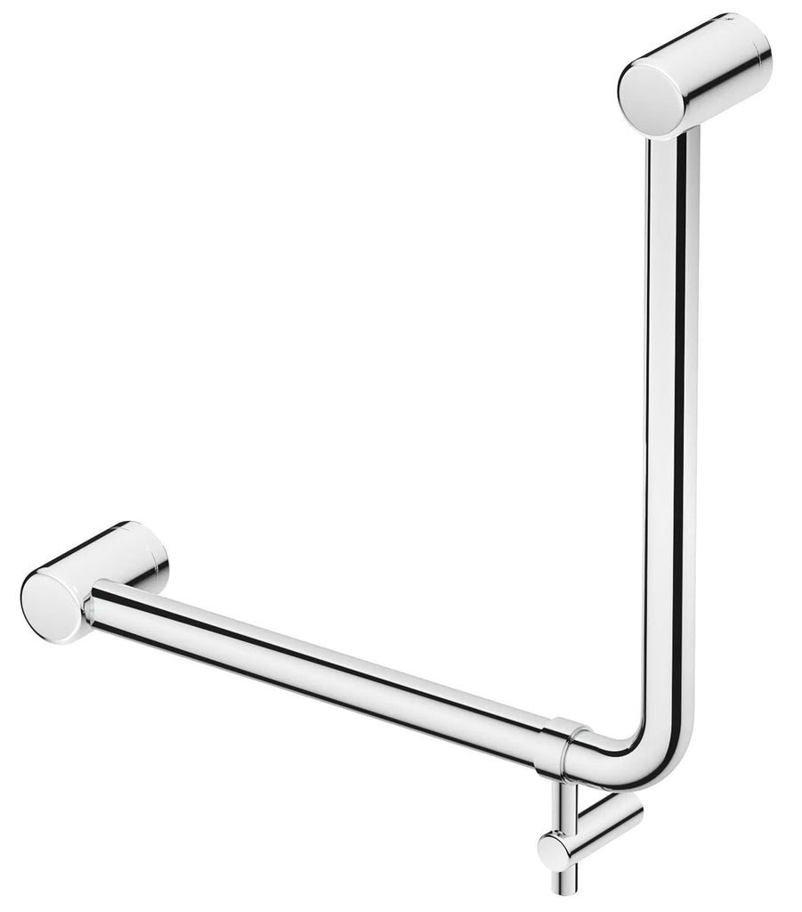 Mica Care Grab Rail – Curved 90 Degree – 450x450mm - Hera Bathware X Bella Vista AMB - 90DE - 4545 - CP | Chrome