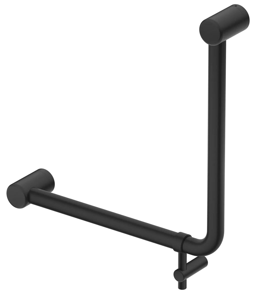 Mica Care Grab Rail – Curved 90 Degree – 450x450mm - Hera Bathware X Bella Vista AMB - 90DE - 4545 - BLK | Matte Black