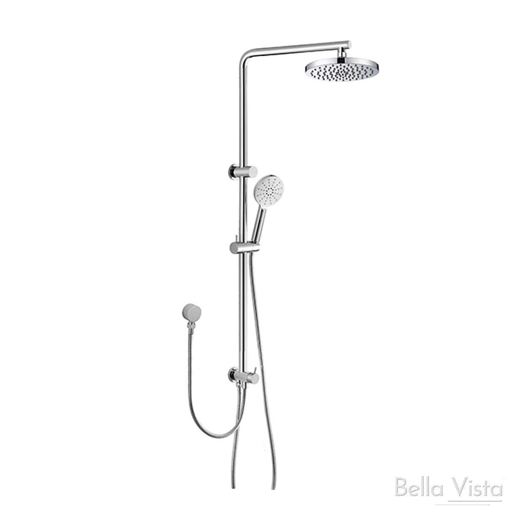 Mica Dual Shower Rail with Rain Fall Head - Round - Hera BathwareChrome