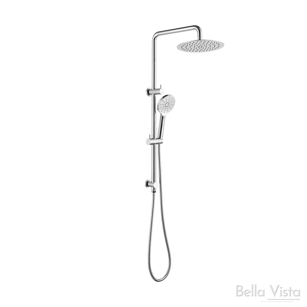 Mica Dual Shower Rail with Rain Fall Head - Round - Hera BathwareChrome