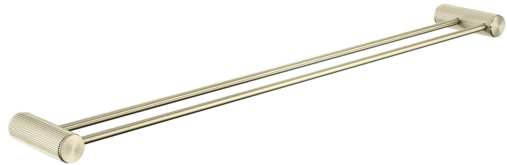 Mica Fluted Double Towel Rail - Hera BathwareFrench Gold