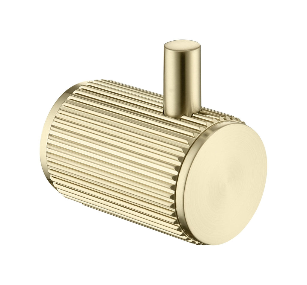 Mica Fluted Robe Hook - Hera BathwareFrench Gold